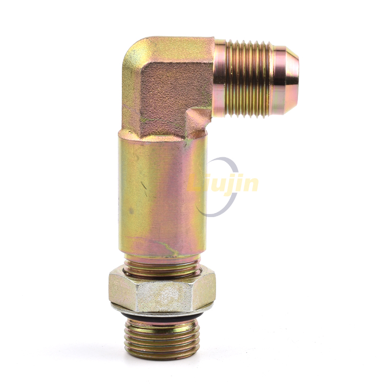 90 degree JIC male long sae o-ring rotating adapter hydraulic garden hose connector