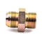 74 degree jic male cone npt Gold nipple adapter hydraulic air hose connector